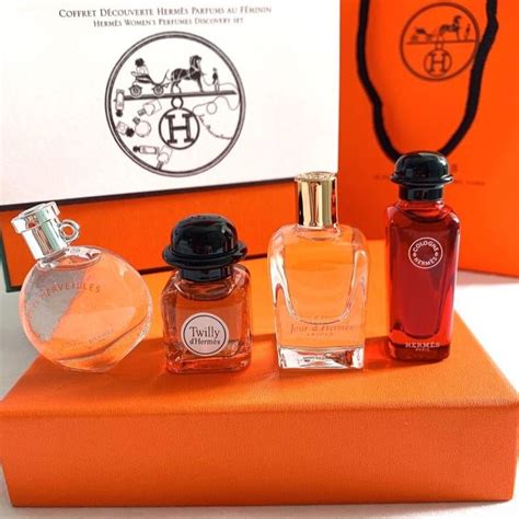 hermes perfume set of 4|hermès mini fragrance discovery set.